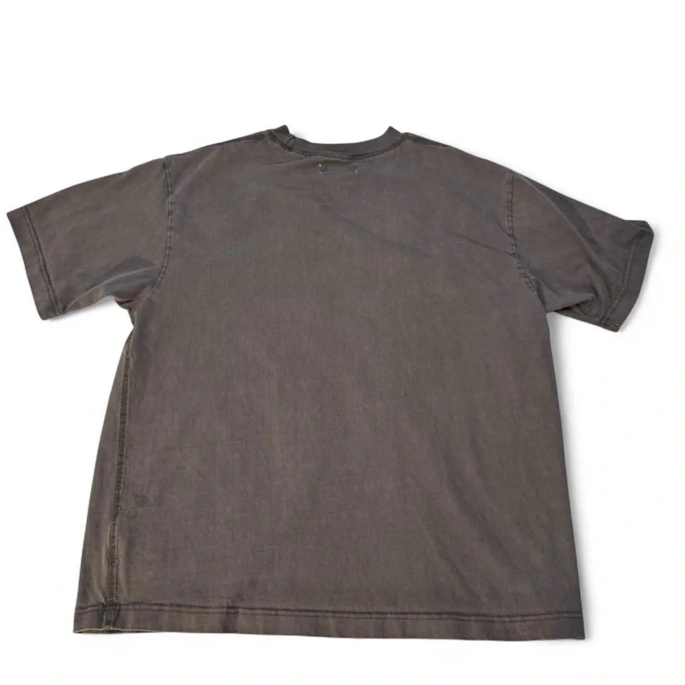 PacSun Men's Service Station Graphic Tee - Grey Size M, heavyweight